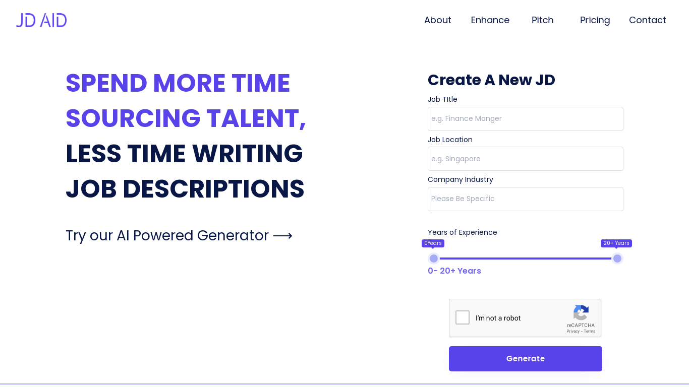 JD AID Demo | Spend more time sourcing talent, less time writing job ...