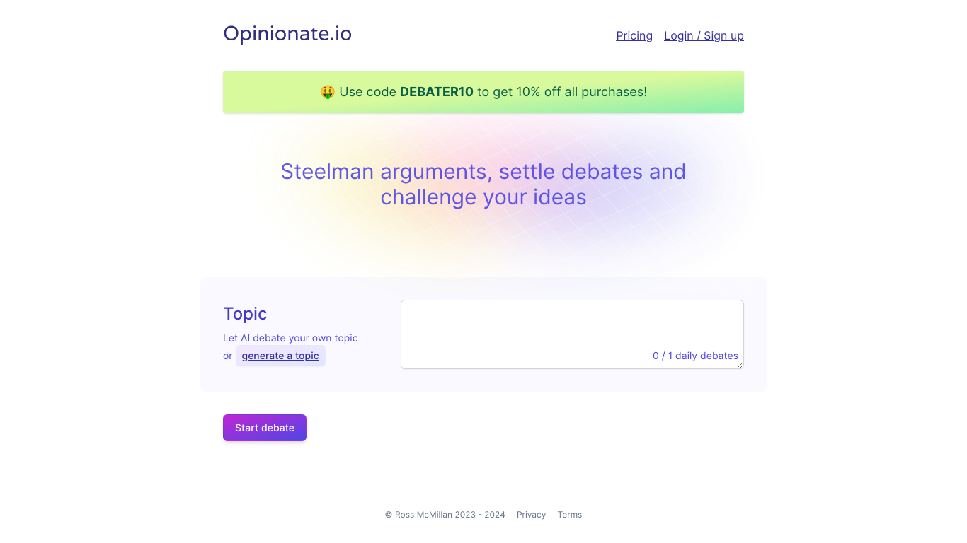 Opinionate.io image