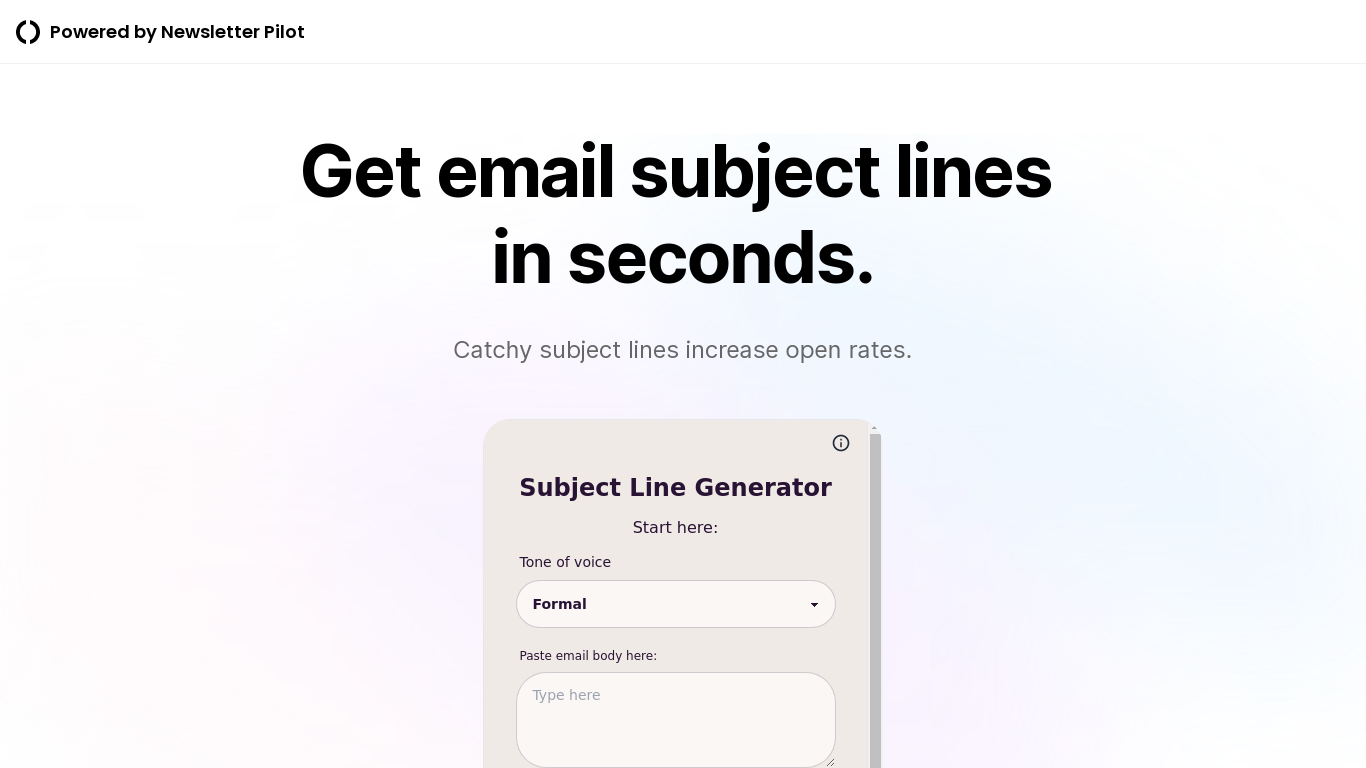 Subject Line Generator image
